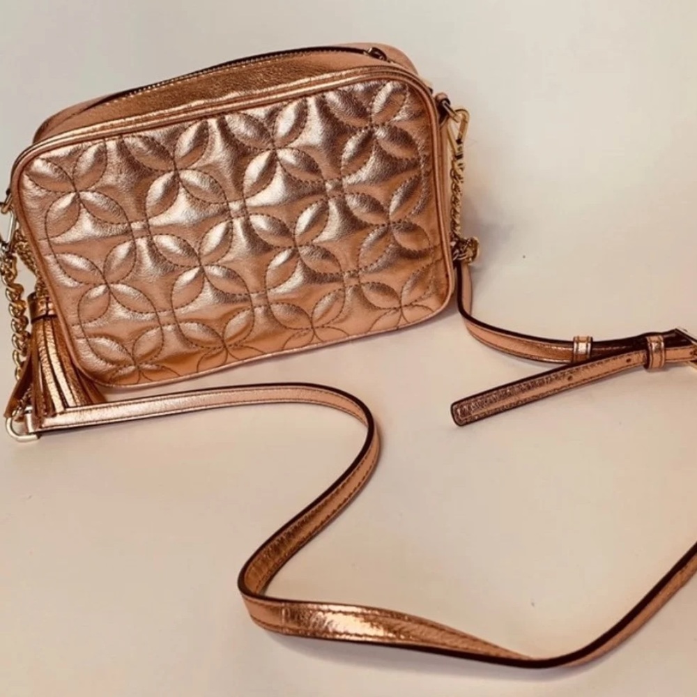 Michael Kors Metallic Rose Crossbody Bag - Picture 4 of 16